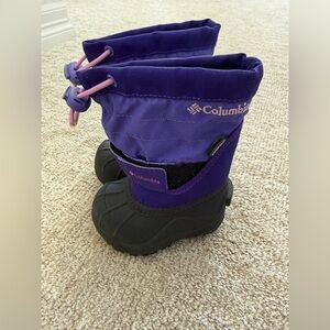 Columbia Powderbug Plus II Snow Winter Boot Purple Size 4 Toddler